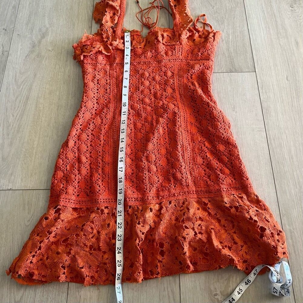 Free People Orange Crochet Lace Sundress - Picture 5 of 9